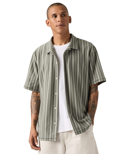 Levi's Men's Short-Sleeve Knit Camp Shirt - Basil