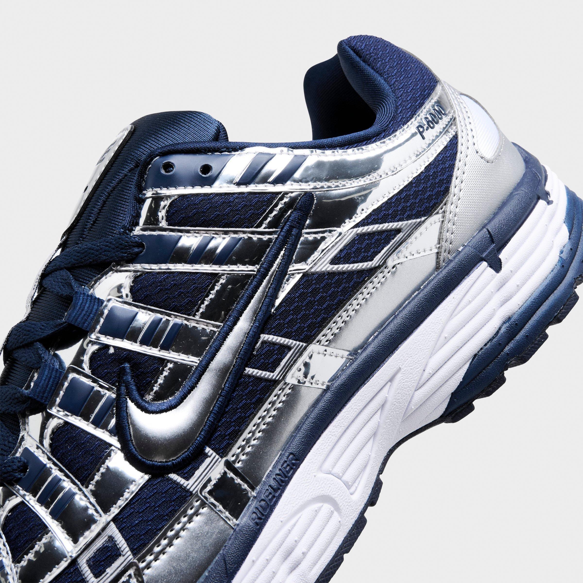 Men's Nithtke P-6000 Casual Shoes - Part 3 - Midnight Navy/Metallic Silver/White - Detail shot