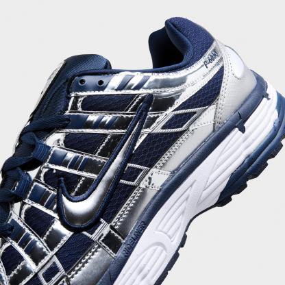 Men's Nithtke P-6000 Casual Shoes - Part 3 - Midnight Navy/Metallic Silver/White - Detail shot