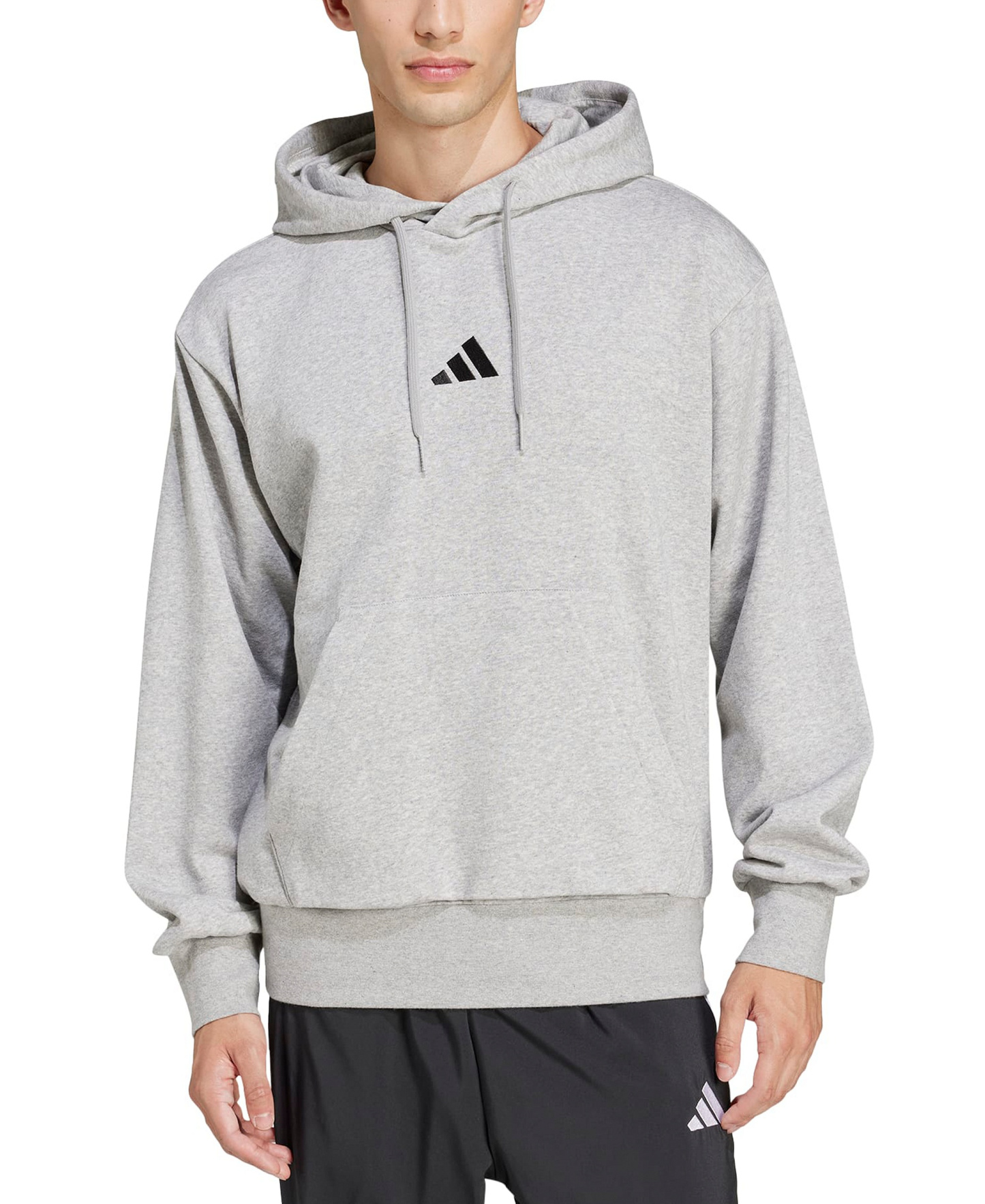 adidas Men's Essentials Feel Cozy Fleece Hoodie - Gray