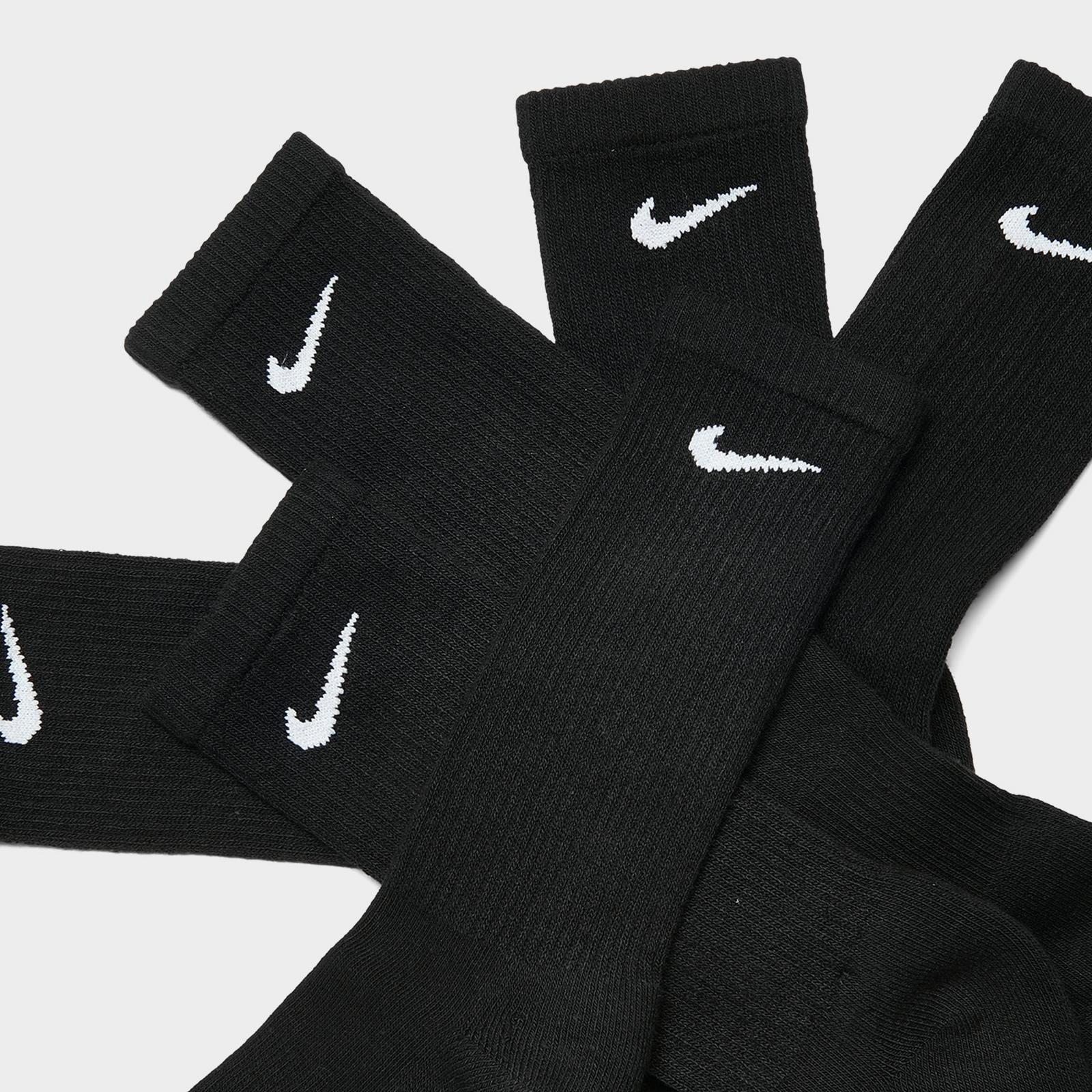 Nike Everyday Plus Cushioned Crew Training Socks (6-Pack) - Black/White