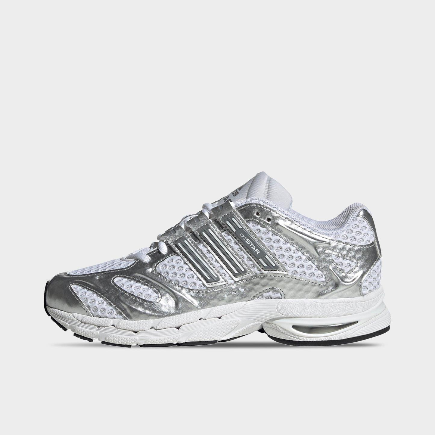 Women's adidas Originals Adistar MLD Casual Shoes - Cloud White/Grey Three/Core Black - Left shoe facing left. Outside of the shoe.