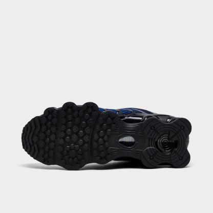 Men's Nithtke Shox TL Casual Shoes - Part 2 - Black/Metallic Silver/Lyon Blue/Varsity Maize - Bottom view