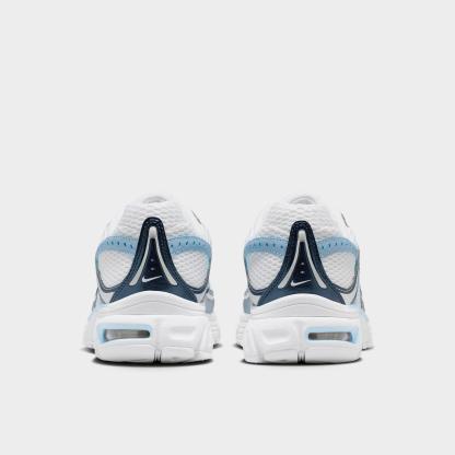 Women's Nithtke Air Max Moto 2K Casual Shoes - Part 2 - White/Metallic Silver/Midnight Navy/Hydrogen Blue - Back view