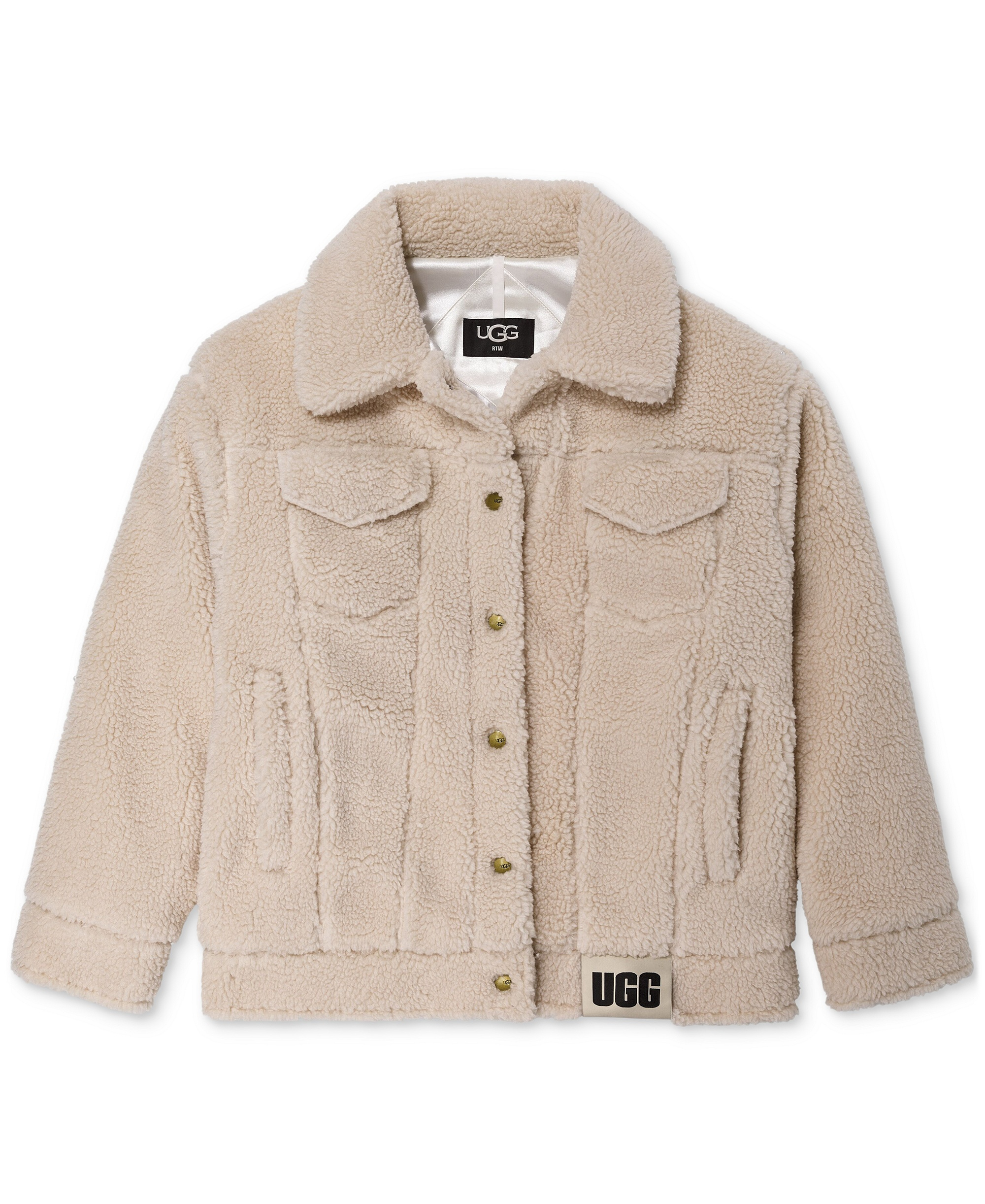 UGG Women's Frankie Sherpa Fleece Trucker Jacket - Natural