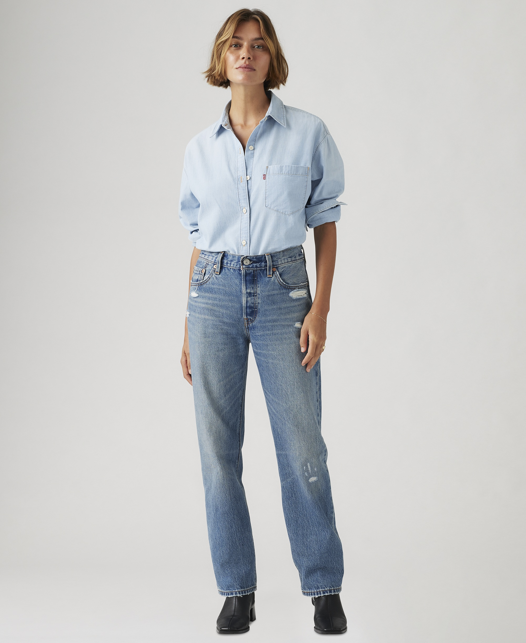 Levi's Premium Women's 501 90's Mid-Rise Straight-Fit Jeans 30" - Verified Vintage