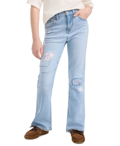 Levi's Girls' 7-16 Stitch Detail Flare Jeans - Marin Babe