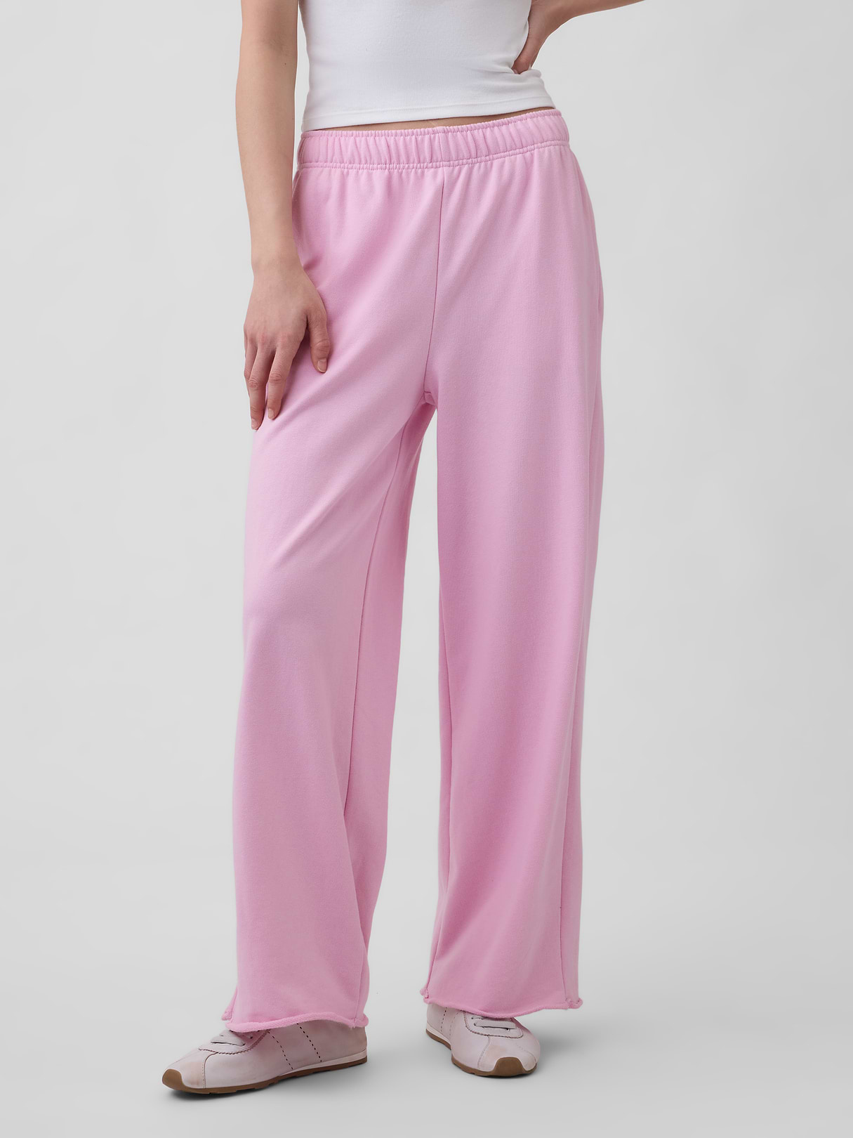 Mid Rise VintageSoft Terry Loose Sweatpants - Primrose pink