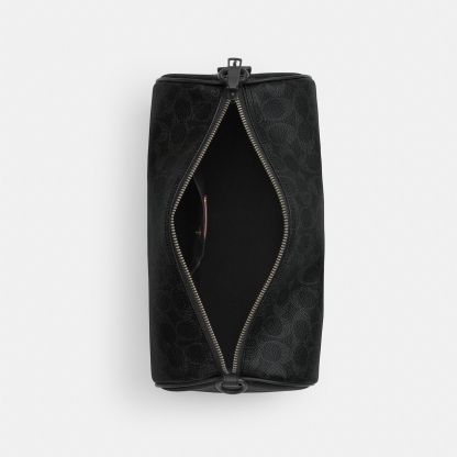 Andre Barrel Bag 30 In Signature Canvas - Matte Black/Black Signature - view 4
