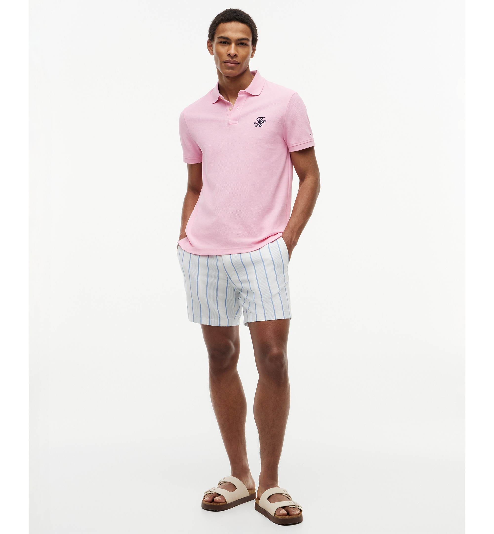 Tommy Hilfiger Men's Classic-Fit Embroidered Script Logo Polo Shirt - Classic Pink