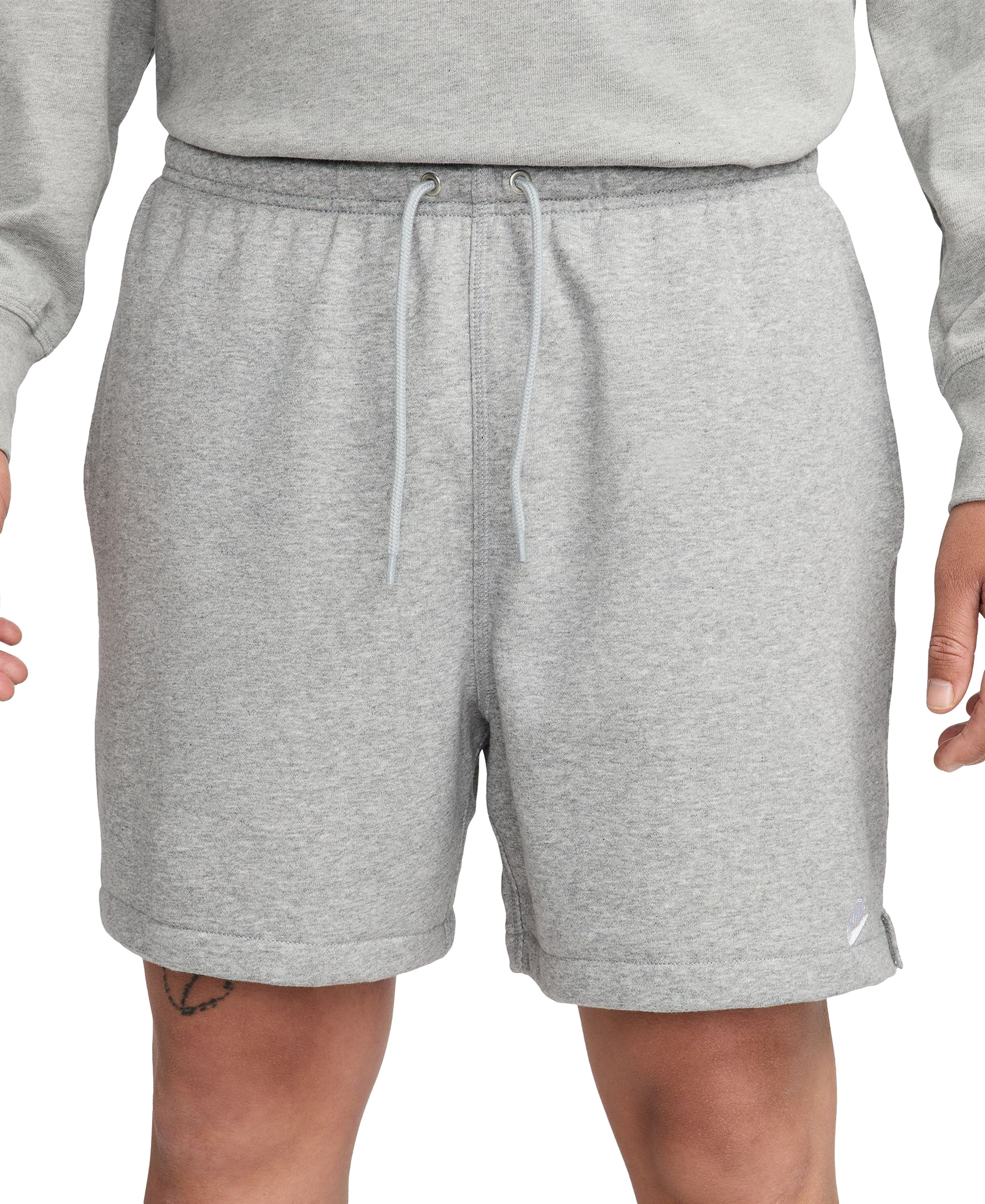 Nike Men's Club French Terry Flow Pull-On Shorts - Gray Heather