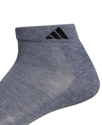 adidas Men's Cushioned Athletic 6-Pack Low Cut Socks - Medium Grey