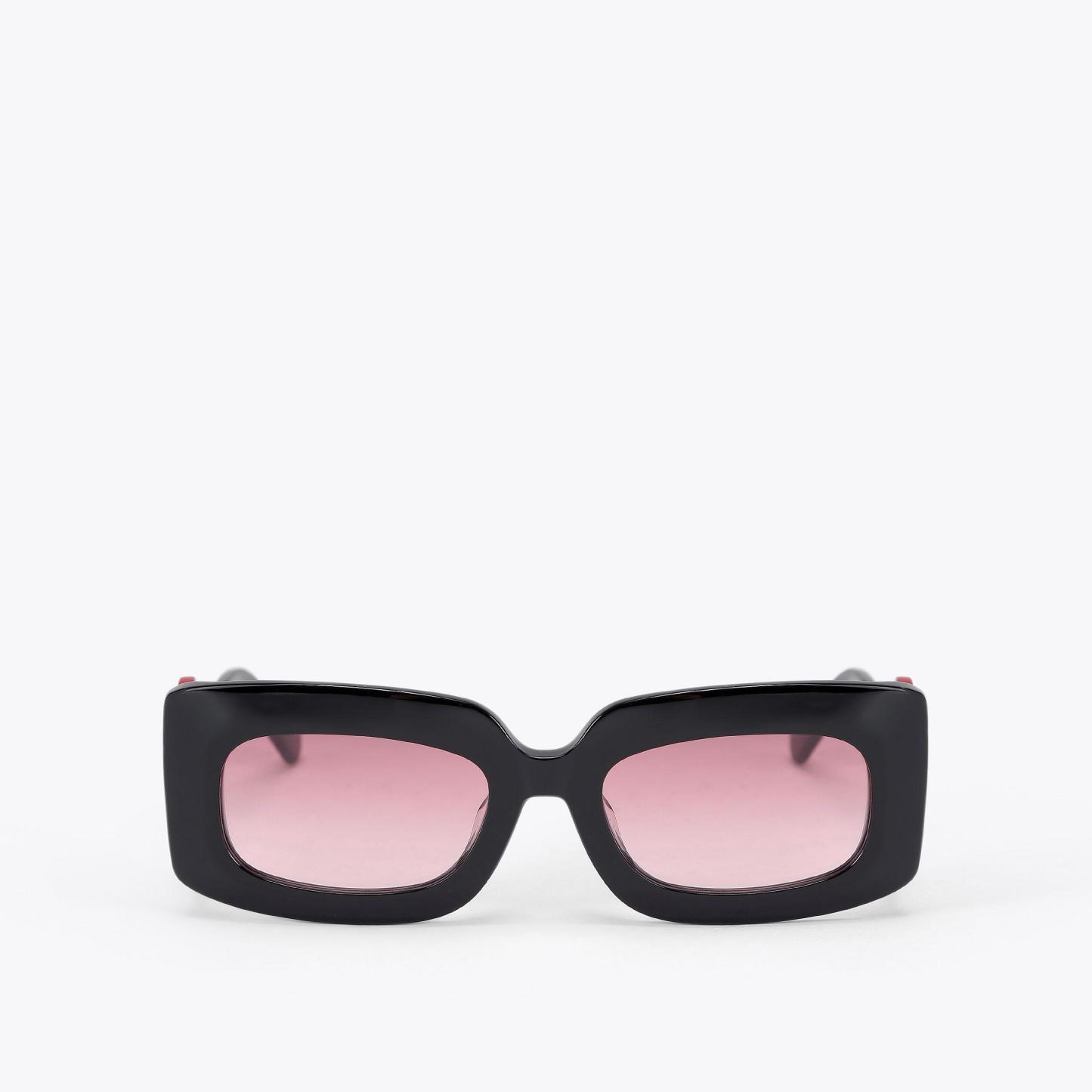 Kurt Geiger London Xl Heart Rectangle Sunglasses - Pink