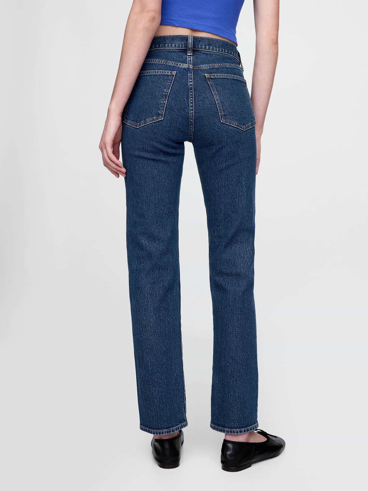 High Rise '90s Slim Straight Jeans - Dark indigo