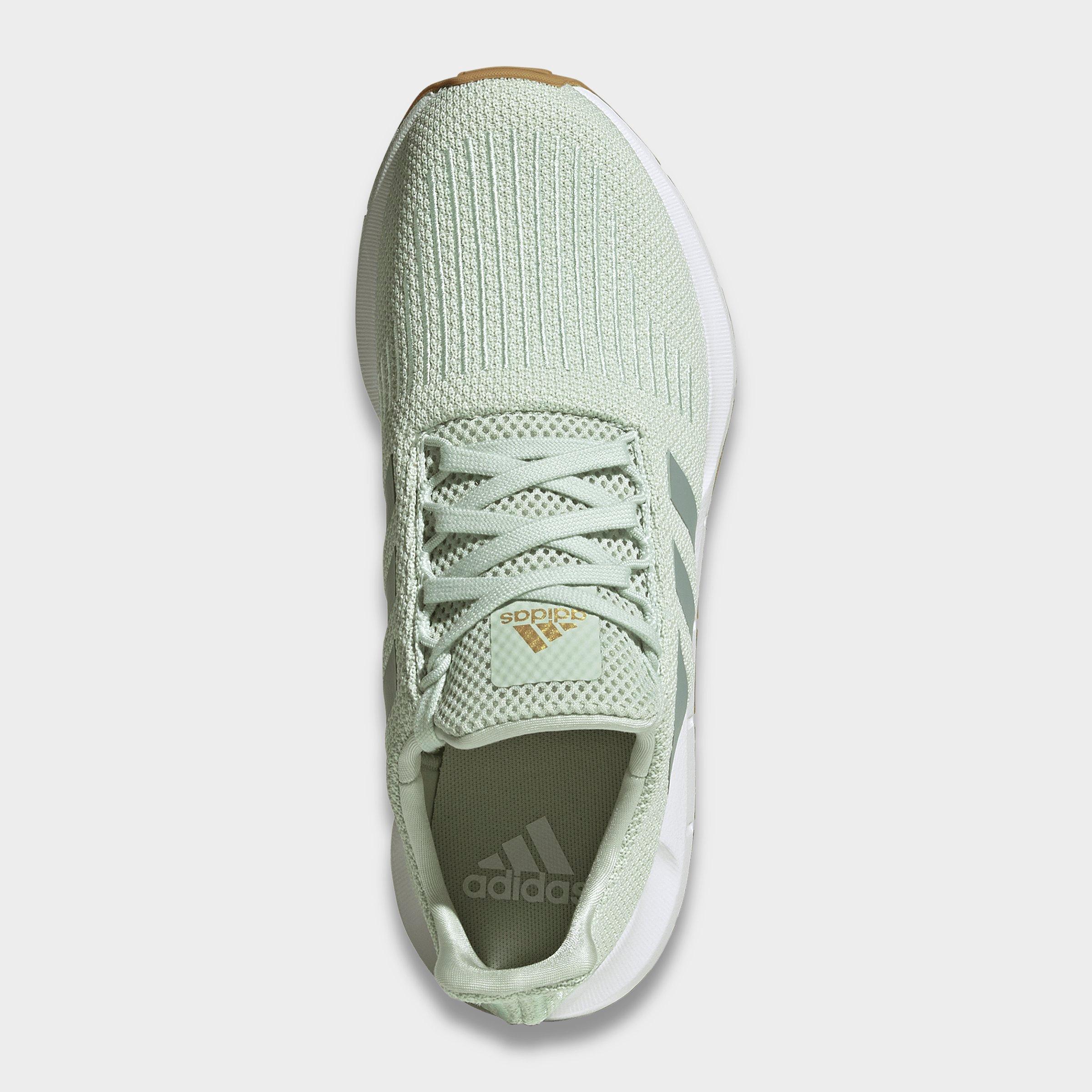 Women's adidas Swift Run 1.0 Casual Shoes - Linen Green/Wonder Sage/Cloud White - Top view