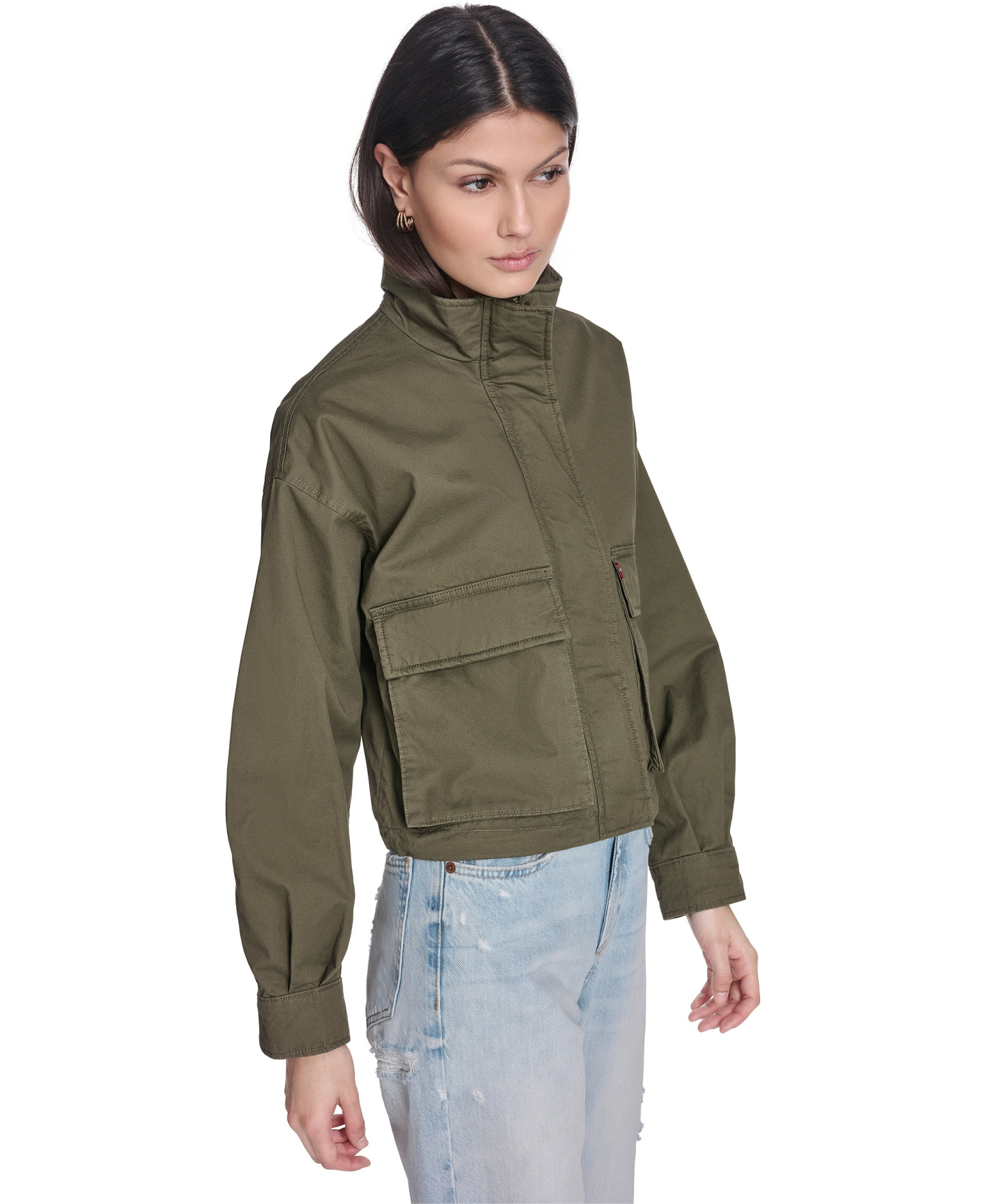 Levi's Women's Cropped Surplus Jacket - Olive