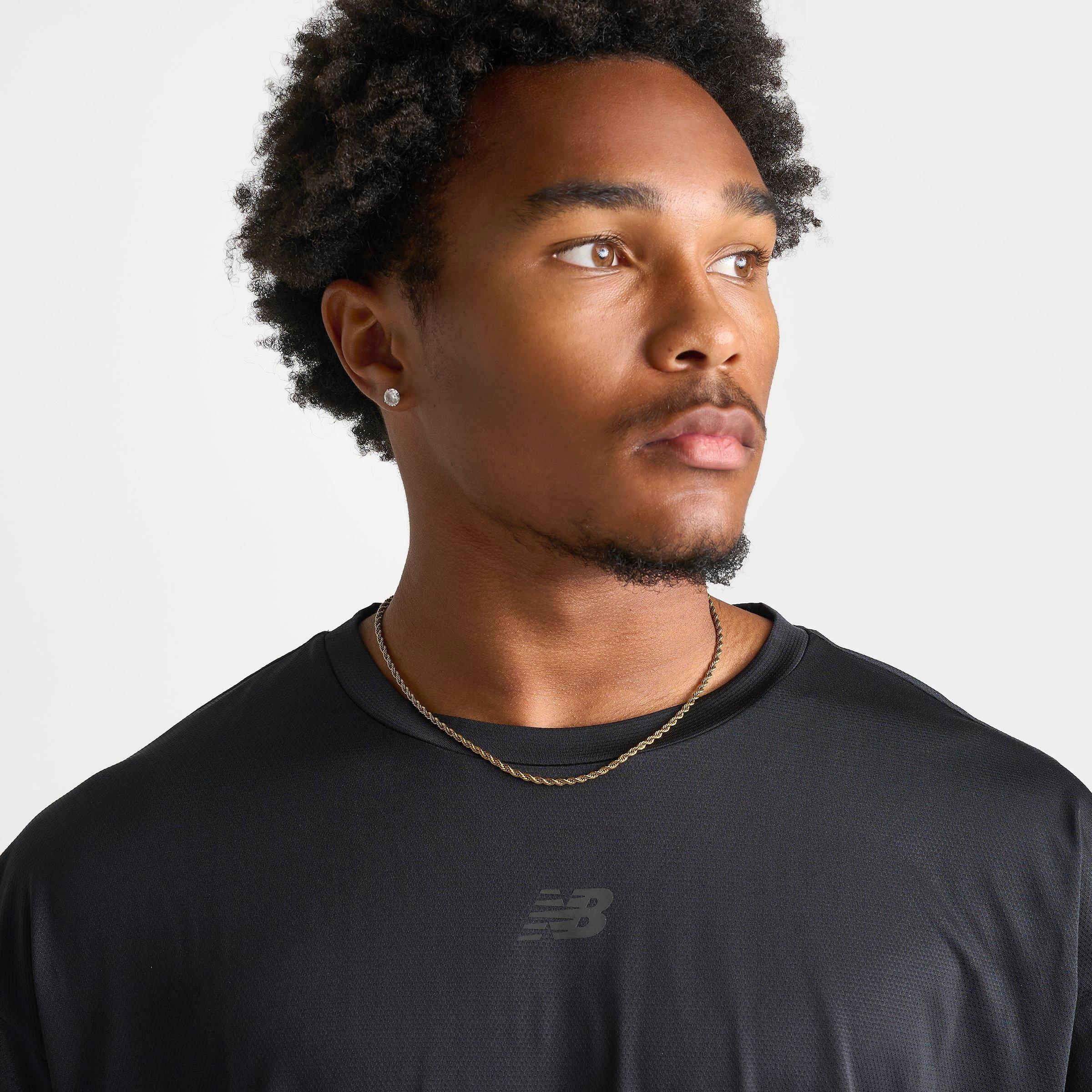 Men's New Balance Fast Days Running T-Shirt - Black/Grey - view 5