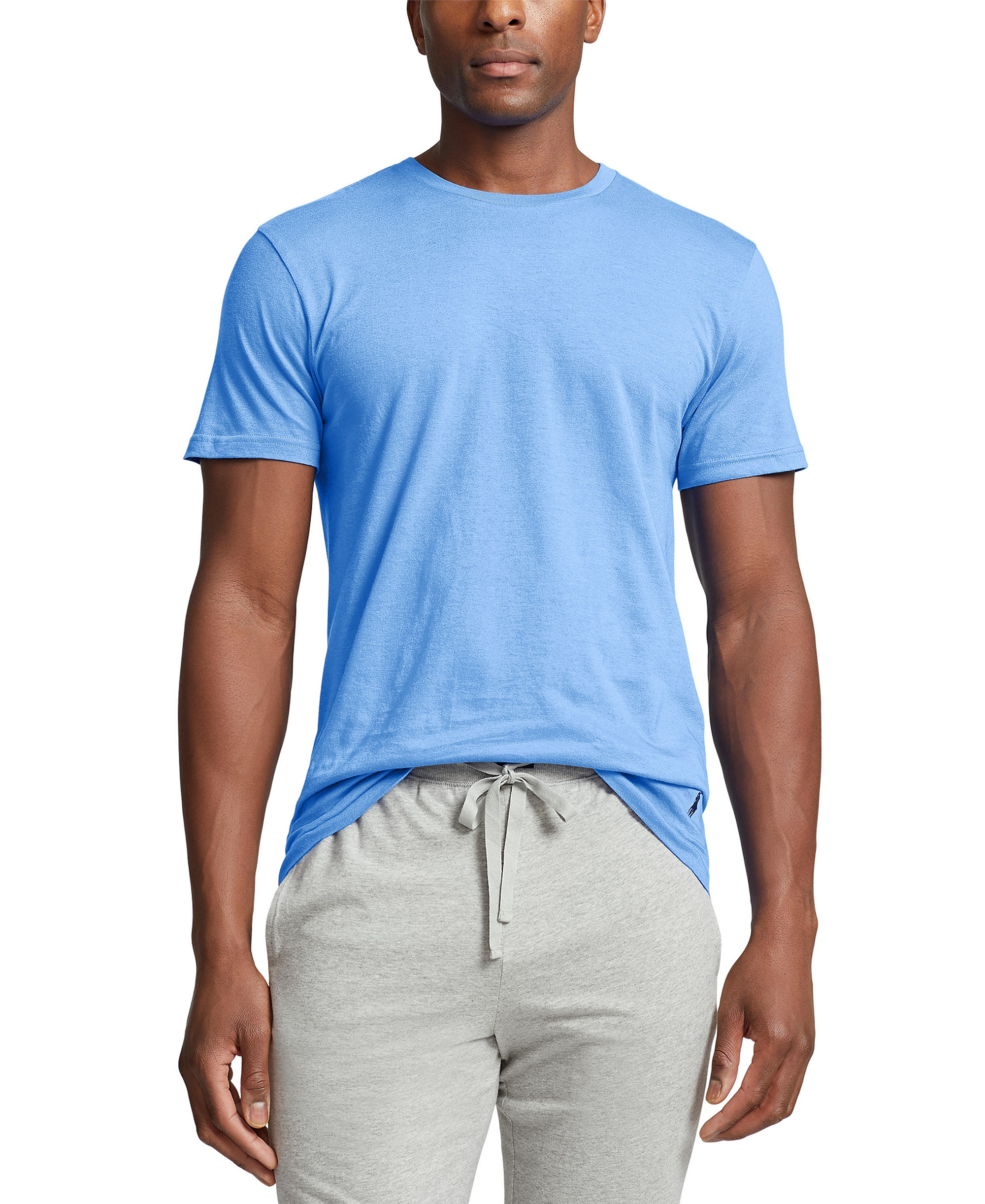 Polo Ralph Lauren Men's 3-Pack Classic Cotton Crew Undershirts - White/Raft Green/Office Blue
