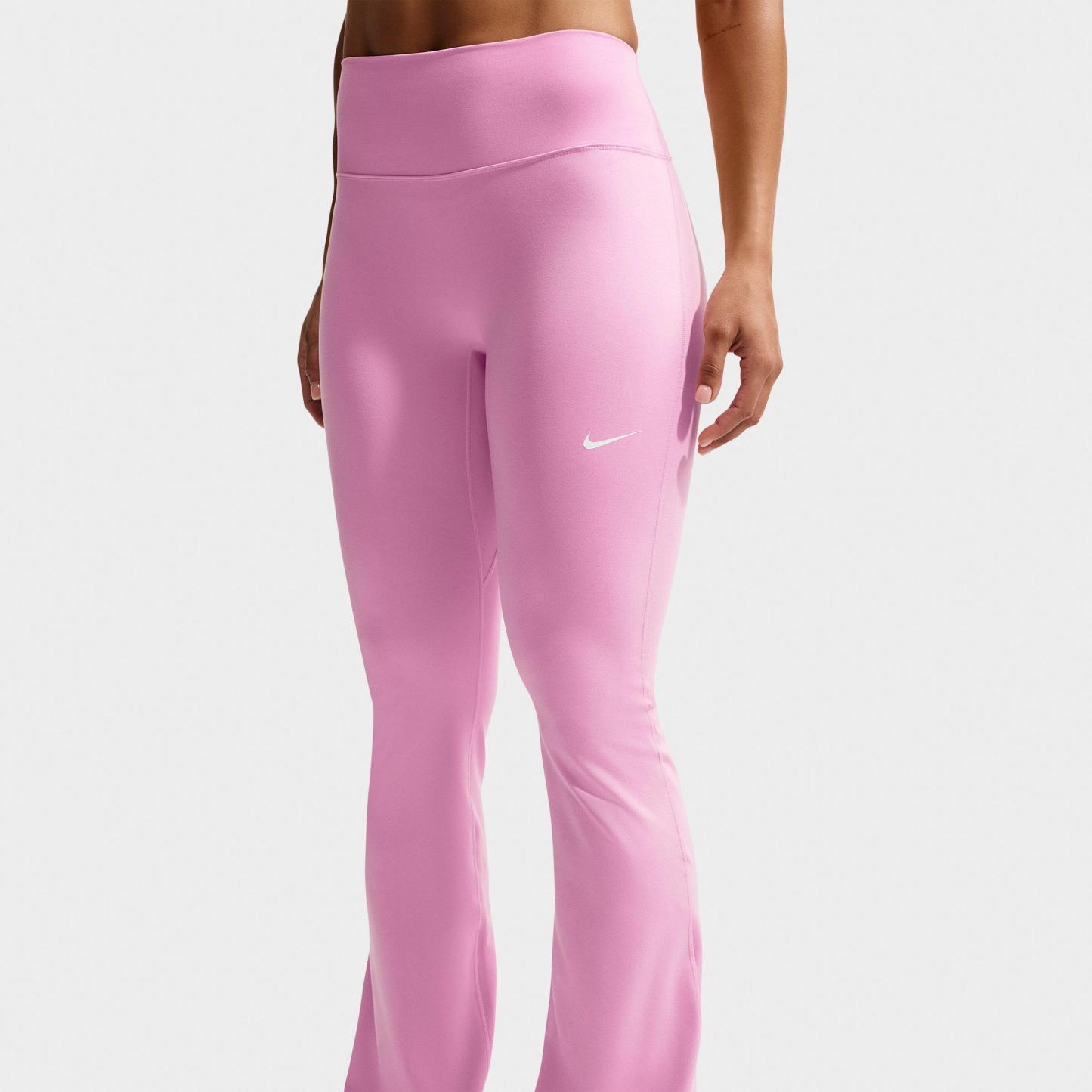 Women's Nithtke One High-Waisted Flared Leggings - Pink Rise/White