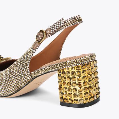 Kurt Geiger London Chelsea Block Slingback Heel - Beige - view 4
