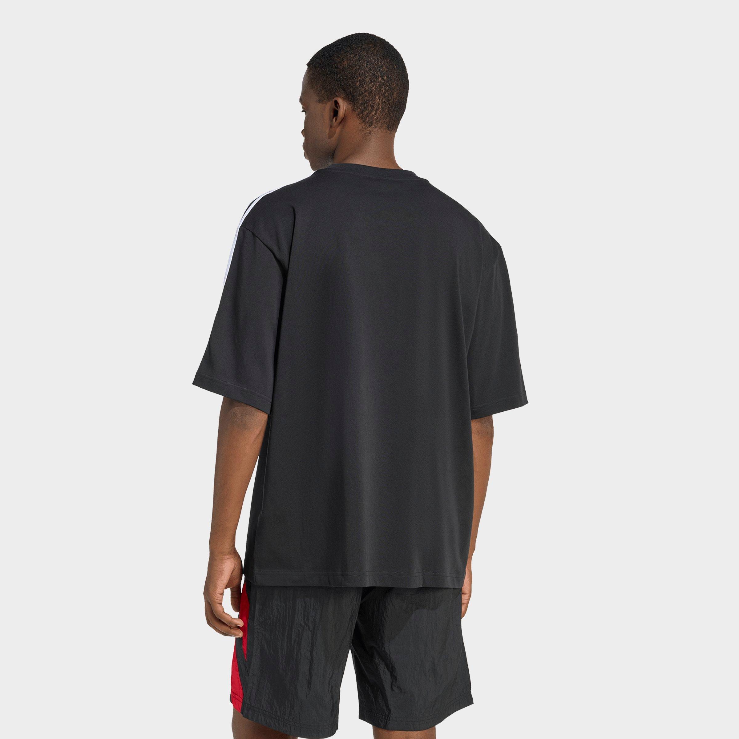 Men's adidas Originals adicolor 3-Stripes Oversized T-Shirt - Black