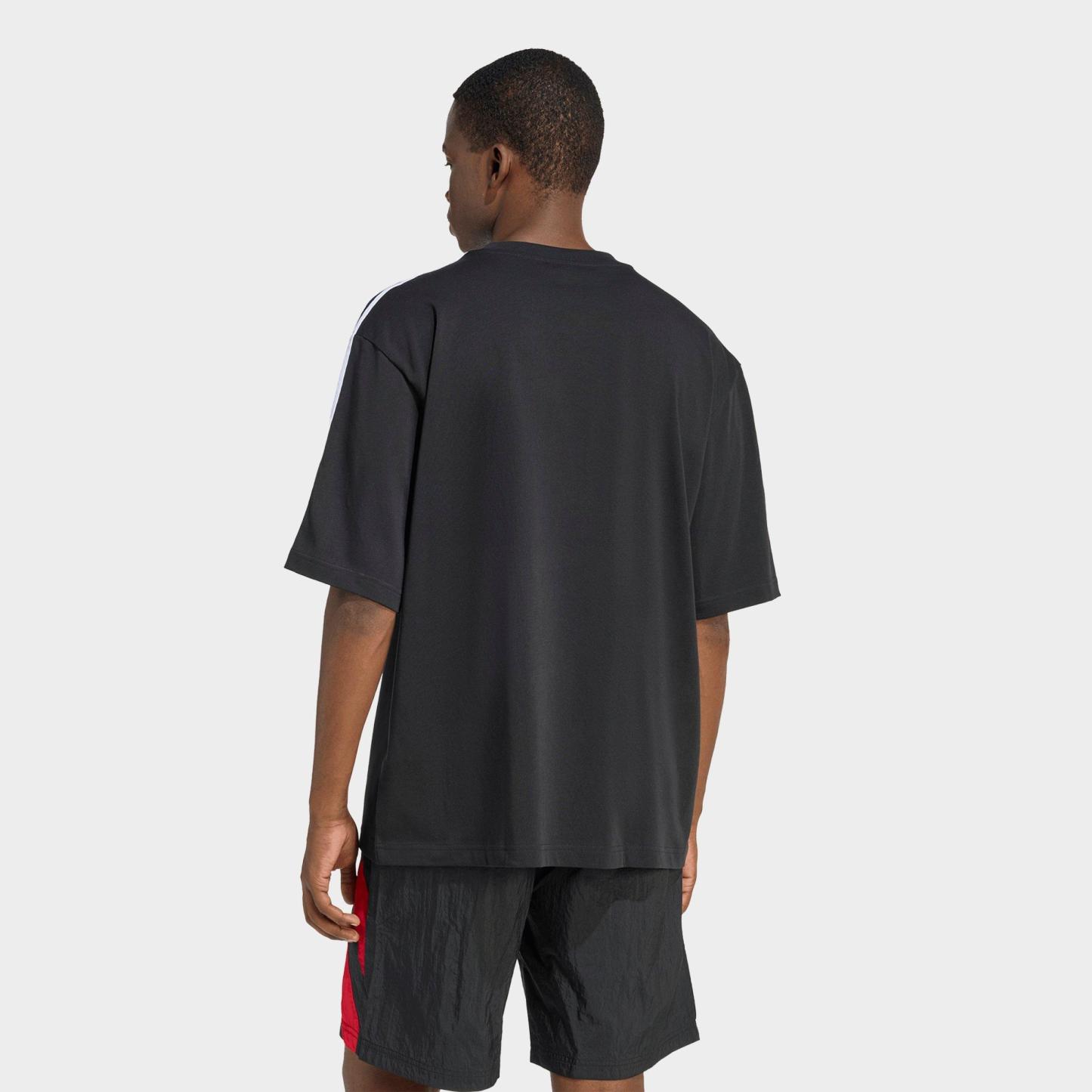Men's adidas Originals adicolor 3-Stripes Oversized T-Shirt - Black