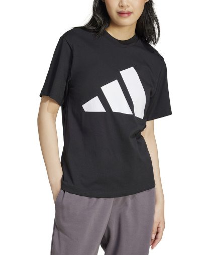adidas Women's Essentials Big Logo Cotton T-Shirt - Black