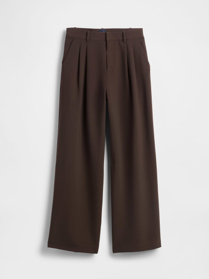 365 High Rise Pleated Trousers - Terra brown