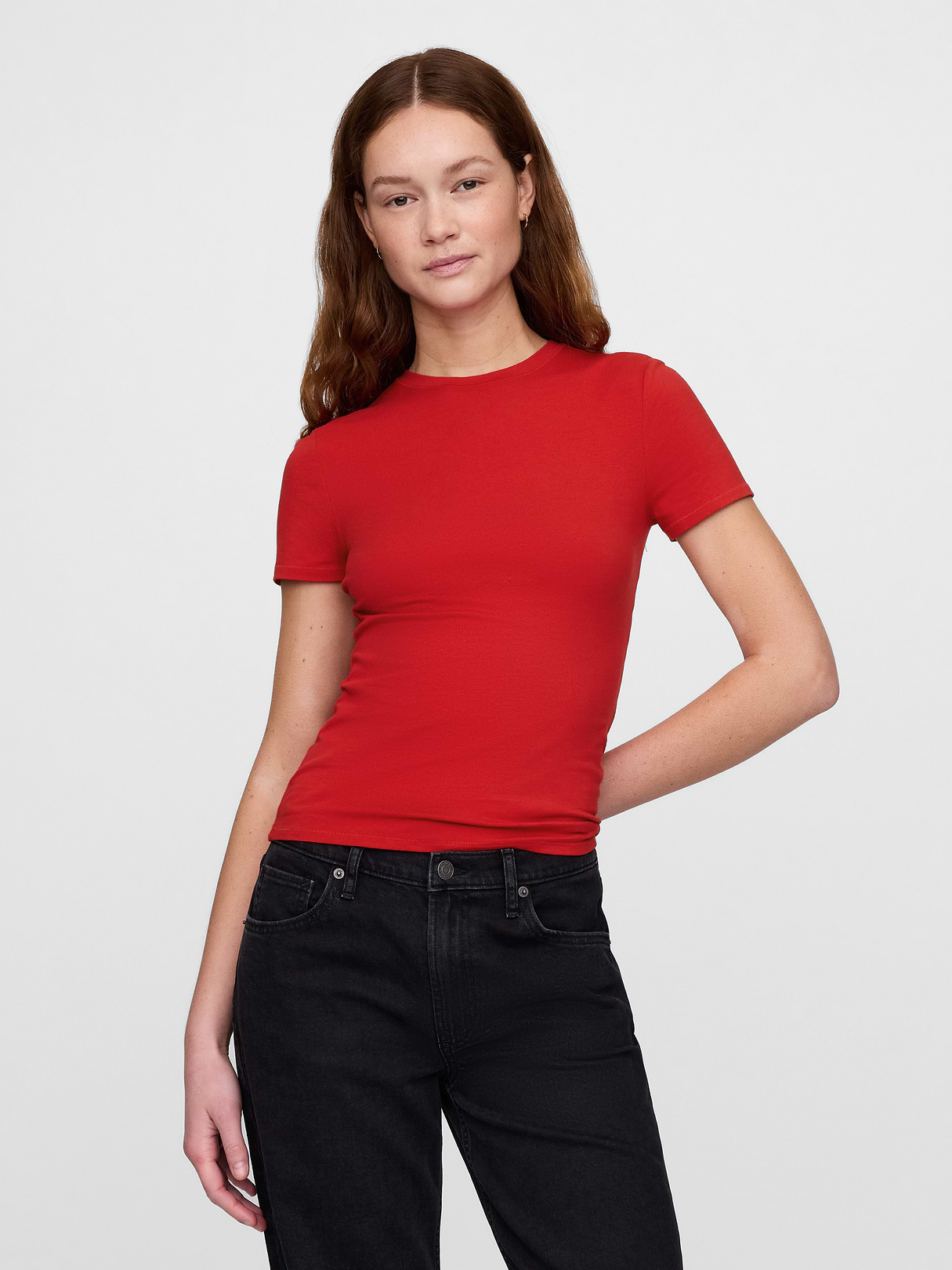 CloseKnit Jersey T-Shirt - Tomato sauce red