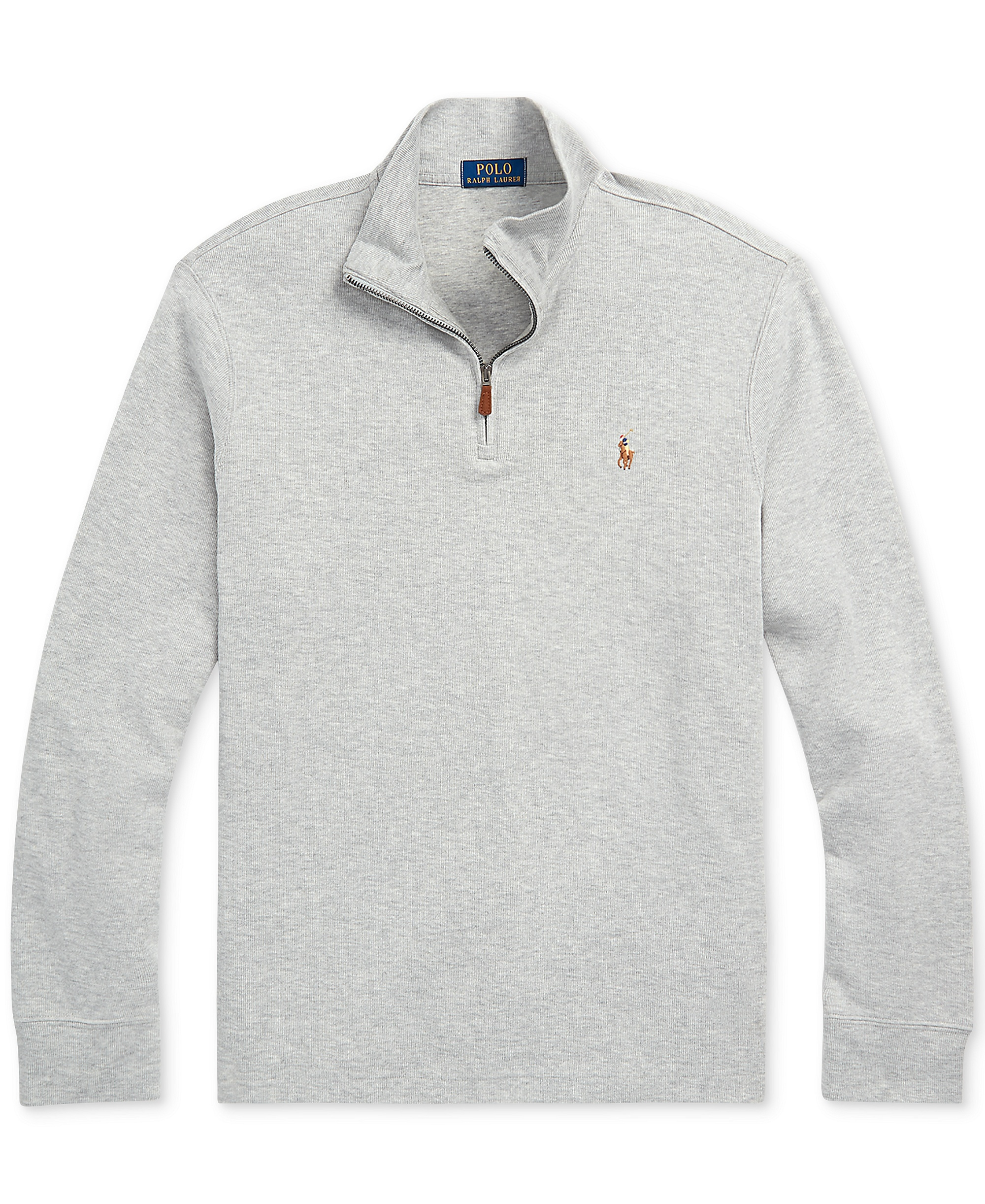 Polo Ralph Lauren Men's Estate-Rib Cotton Quarter-Zip Sweater - Andover Heather