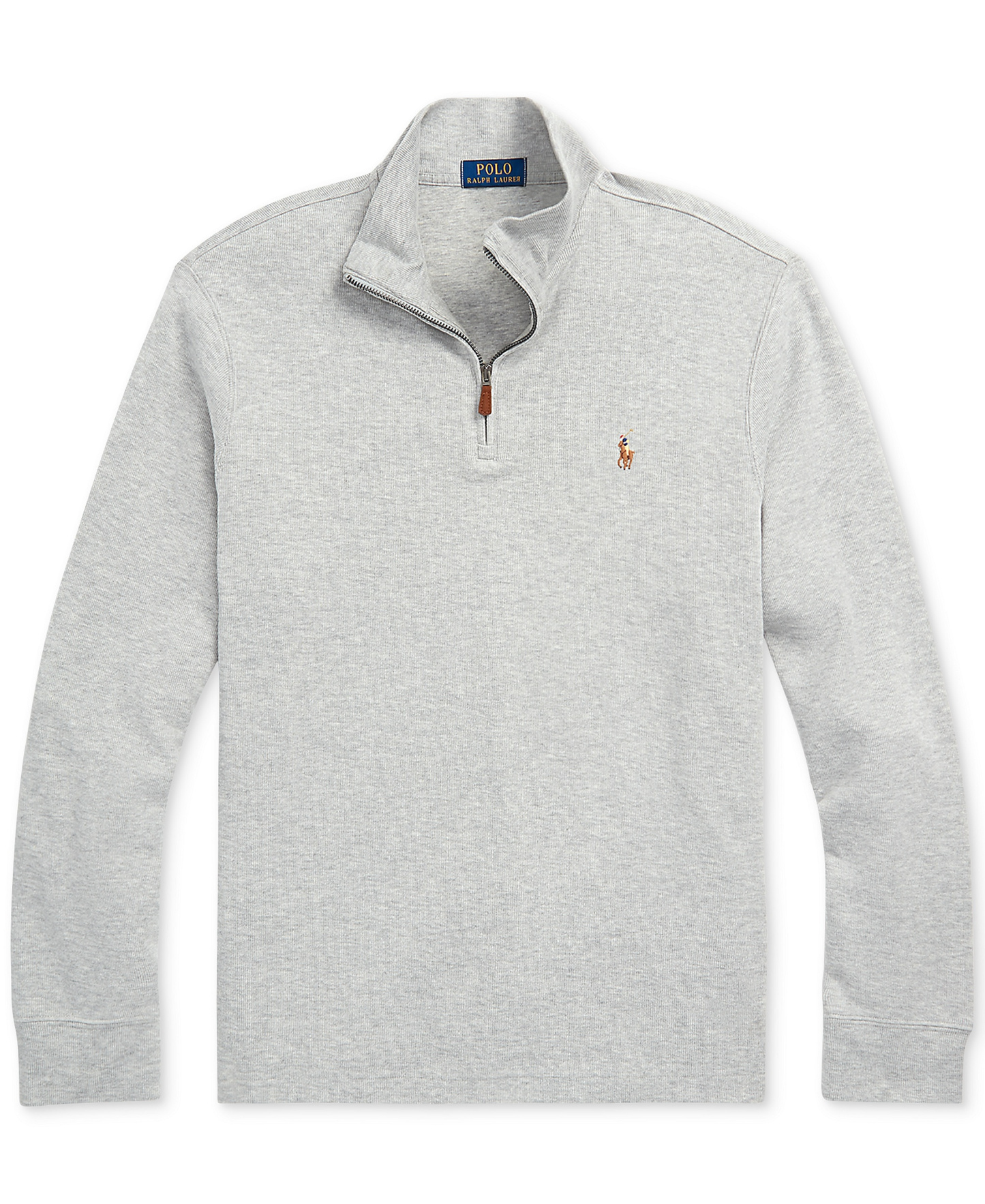 Polo Ralph Lauren Men's Estate-Rib Cotton Quarter-Zip Sweater - Andover Heather