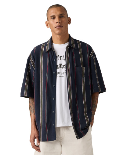 Levi's Men's Dawson Pique Stripe Shirt - Navy
