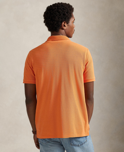 Polo Ralph Lauren Men's Cotton Custom Slim Fit Mesh Polo Shirt - Kona Orange