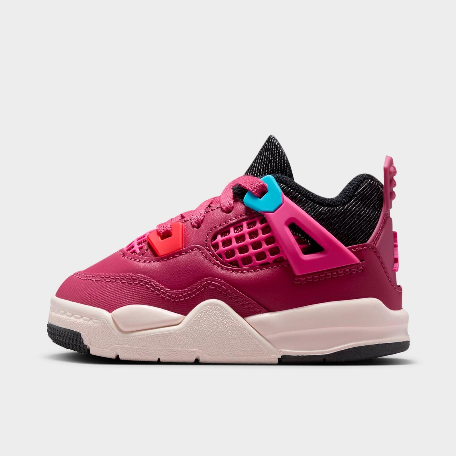 Kids' Toddler Air Jordan Retro 4 Basketball Shoes - Sweet Beet/Desert Pink/Off Noir/Chalk - view 1