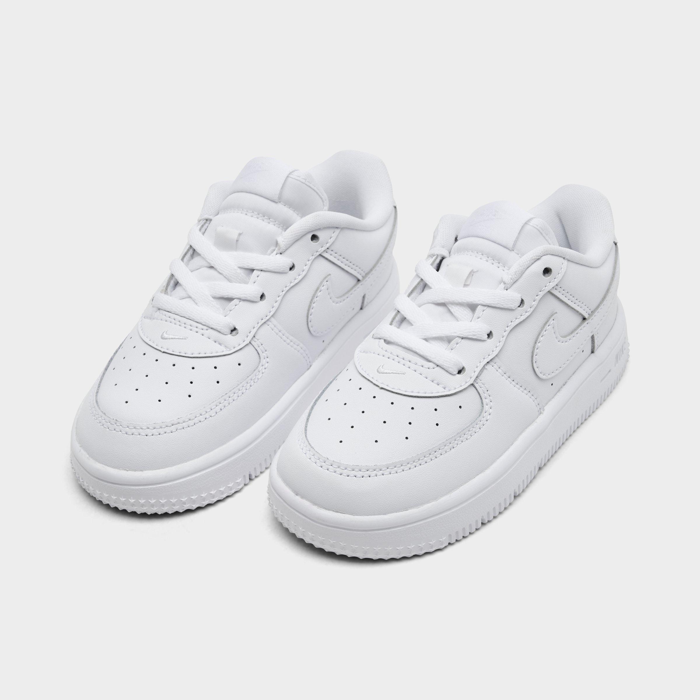 Infant and Kids' Toddler Nithtke Force 1 Low Casual Shoes - Part 1 - White/White/White - Both shoes facing left