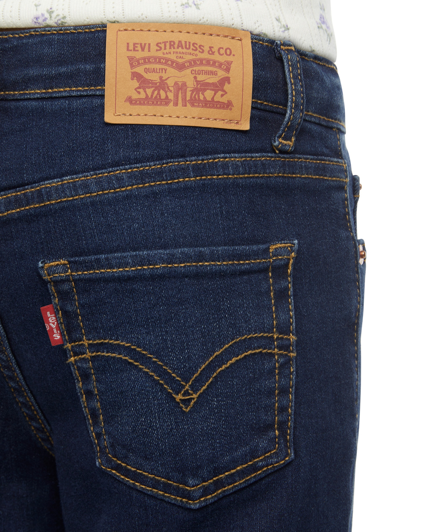 Levi's Girls' 7-16 Mid-Rise Classic Bootcut Denim Jeans - Dark Blue