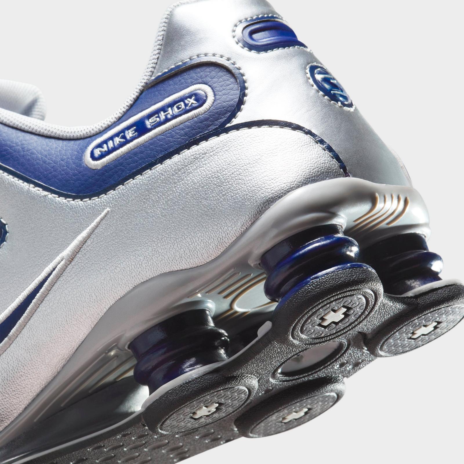 Men's Nike Shox NZ Casual Shoes - Midnight Navy/Black/Metallic Silver/Metallic Silver