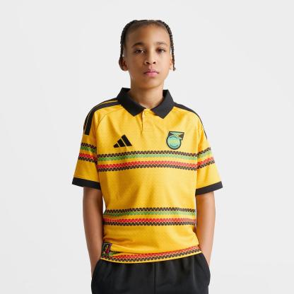 Big Kids' adidas x Bob Marley Jamaica 26 Home Replica Soccer Jersey - Bold Gold - view 3