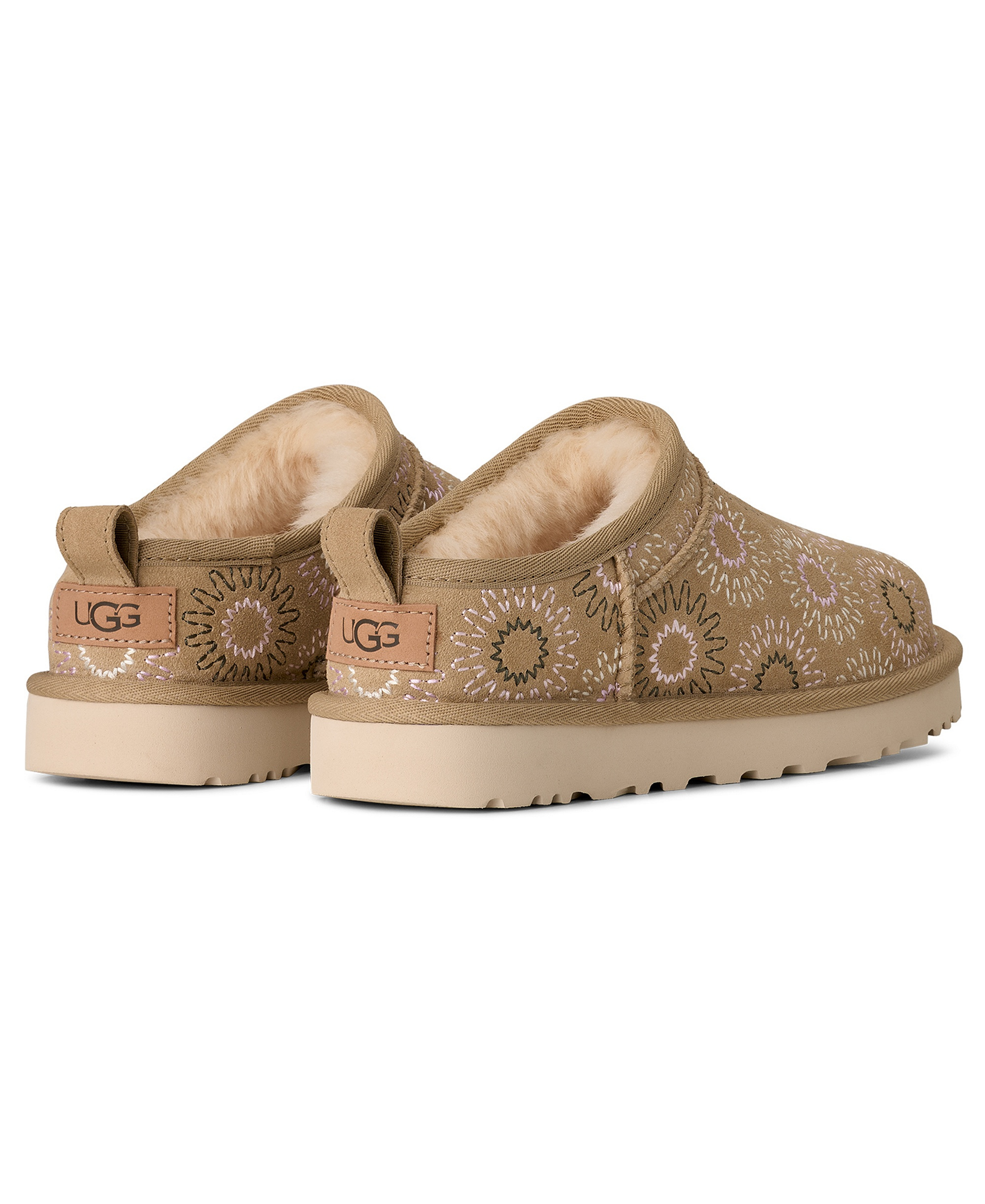 UGG® Women's Classic Micro Sun Stitch Slip-On Slippers - Mustard Seed