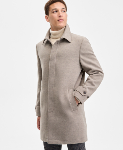 Tommy Hilfiger Men Modern Fit Car Coat - Taupe