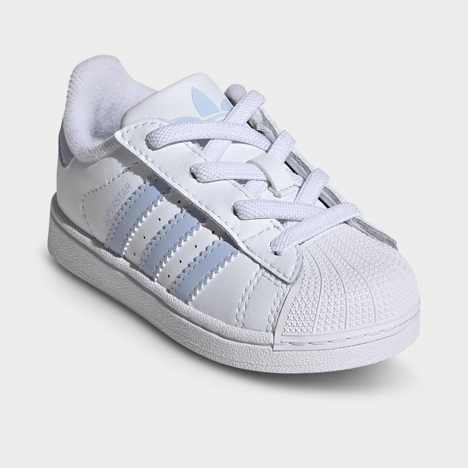 Kids' Toddler adidas Originals Superstar Casual Shoes - White/Crystal Sky/White - view 2