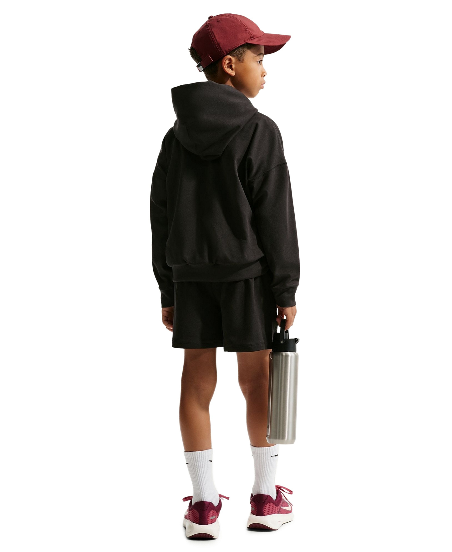 Nike Boys' 8-20 DRI-FIT Hooded Sweatshirt - Black/white