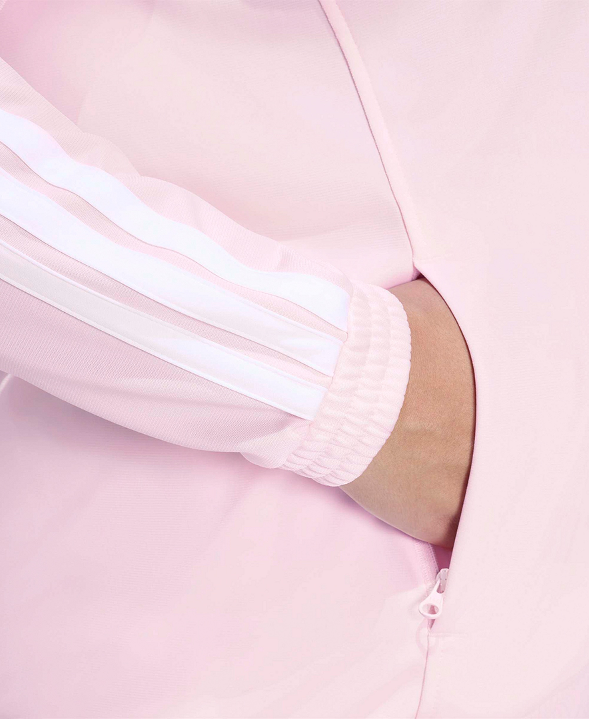 adidas Plus Size Essentials Tricot Three Stripes Track Jacket - Clear Pink/white