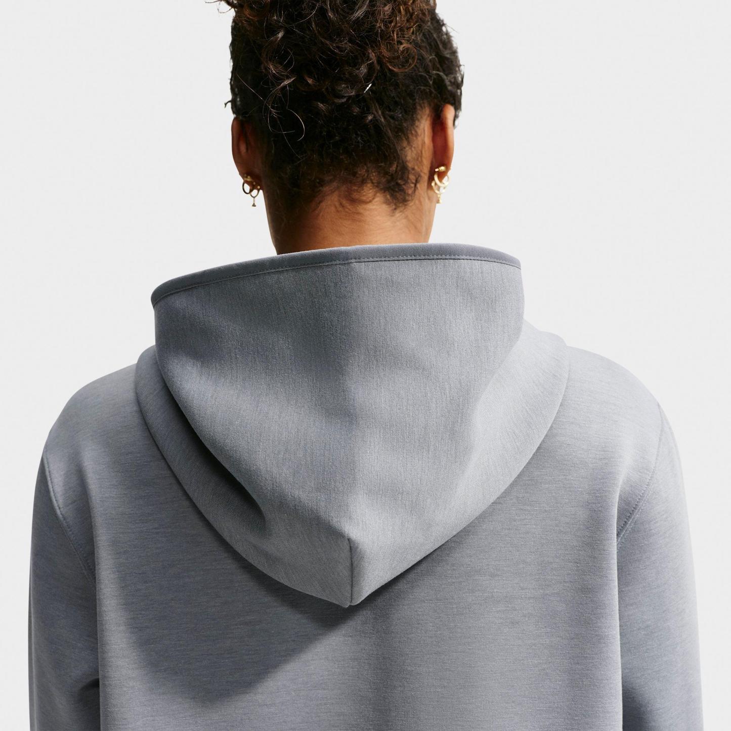 Women's Nithtke Studio Fleece Sport Dri-FIT Pullover Hoodie - Smoke Grey/Heather/White