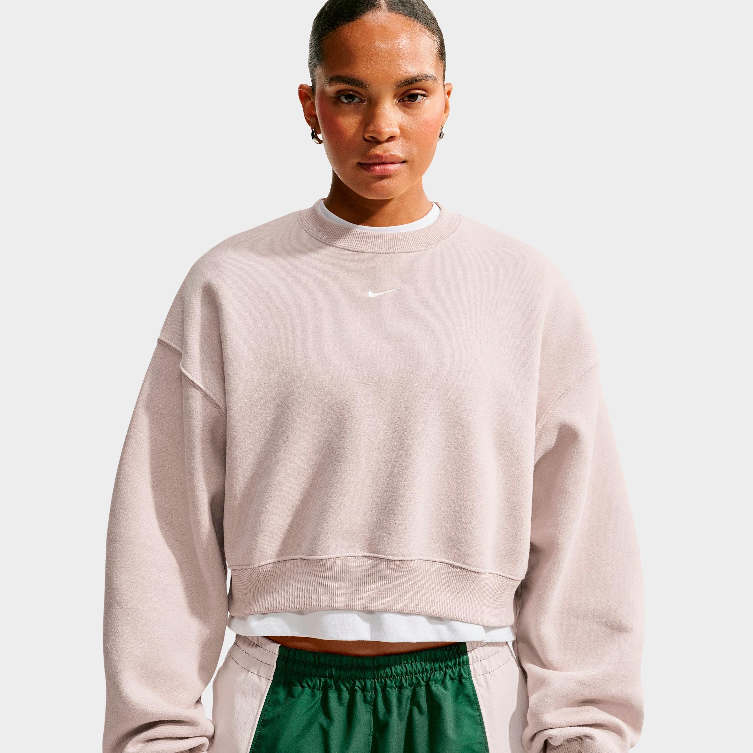 Women's Nithtke Studio Fleece Medium Weight Oversized Cropped Crewneck Sweatshirt - Cream II/Sail