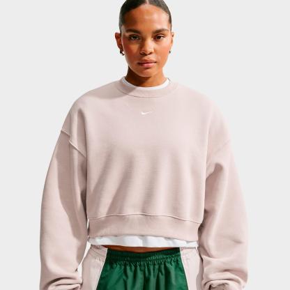 Women's Nithtke Studio Fleece Medium Weight Oversized Cropped Crewneck Sweatshirt - Cream II/Sail
