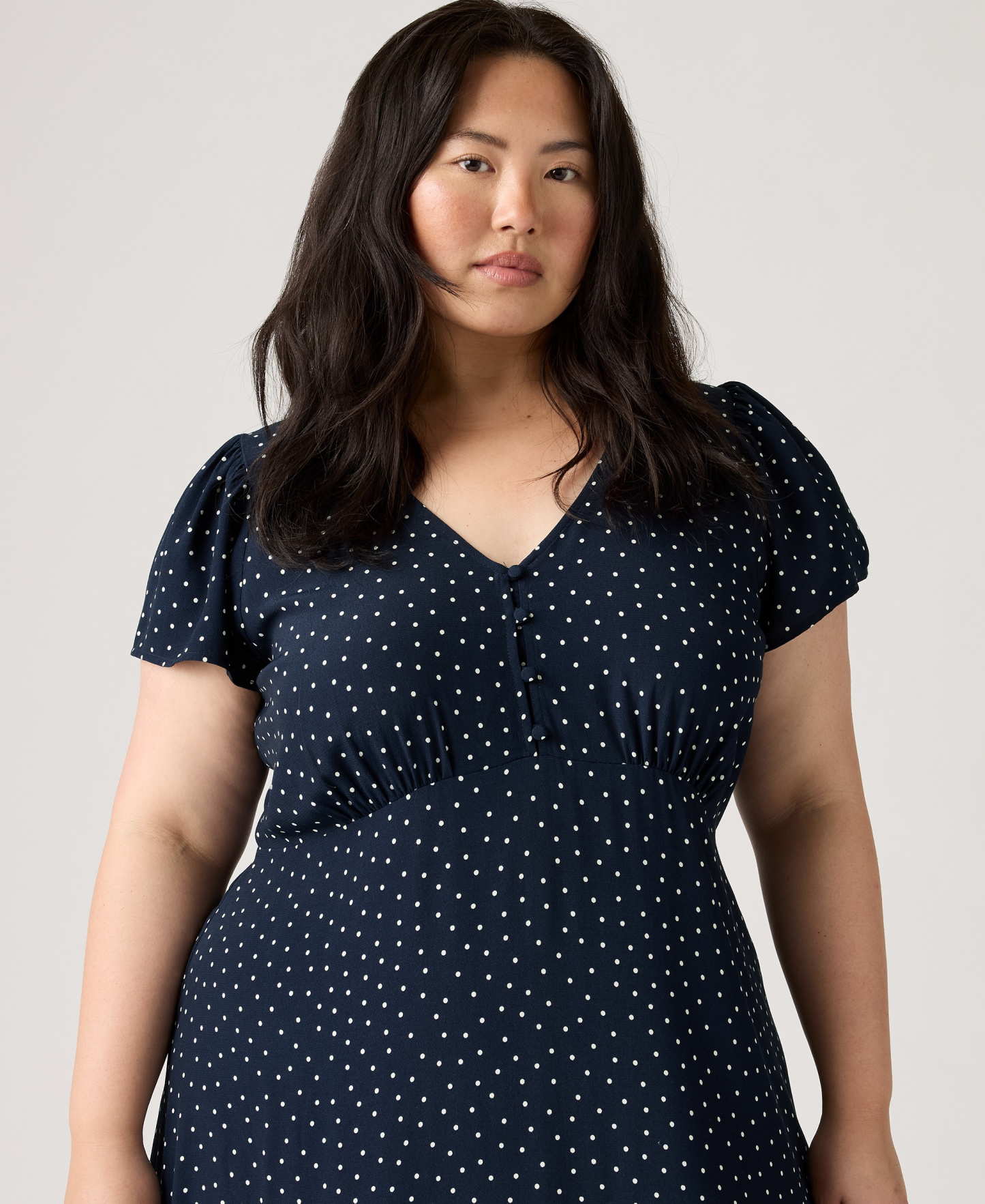 Levi's Women's Lilith V-Neck Midi Dress - Inga Dot Navy Blazer