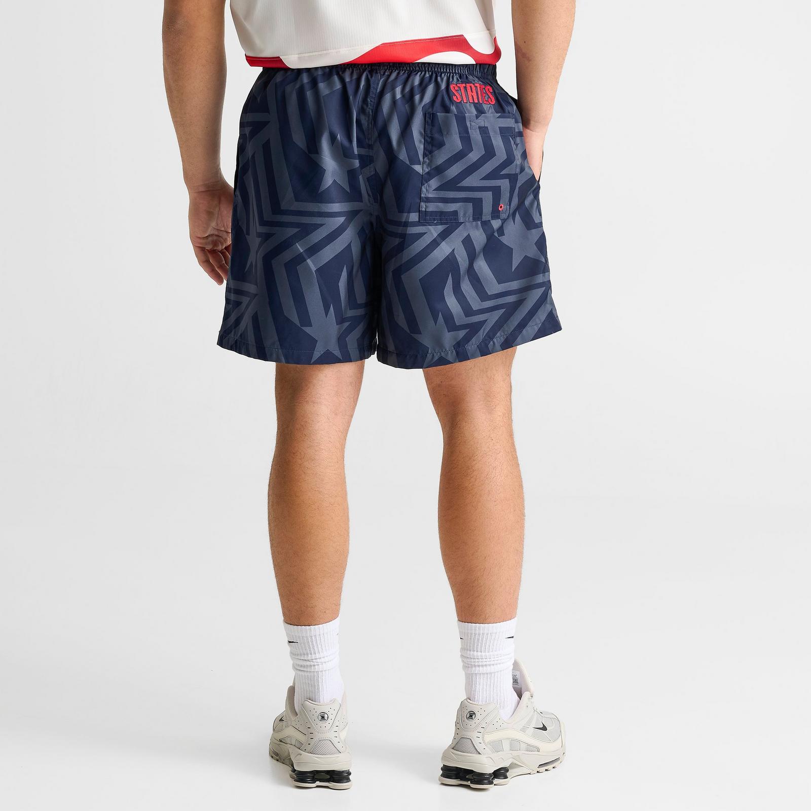 Men's Nike Club USA Soccer Flow Shorts - Midnight Navy/University Red