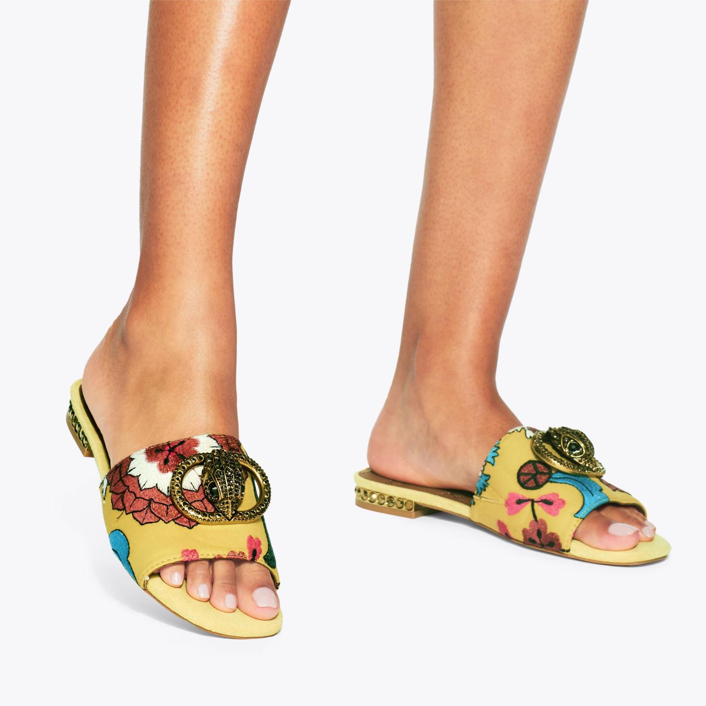 Kurt Geiger London Chelsea Flat Sandal - Yellow - view 2