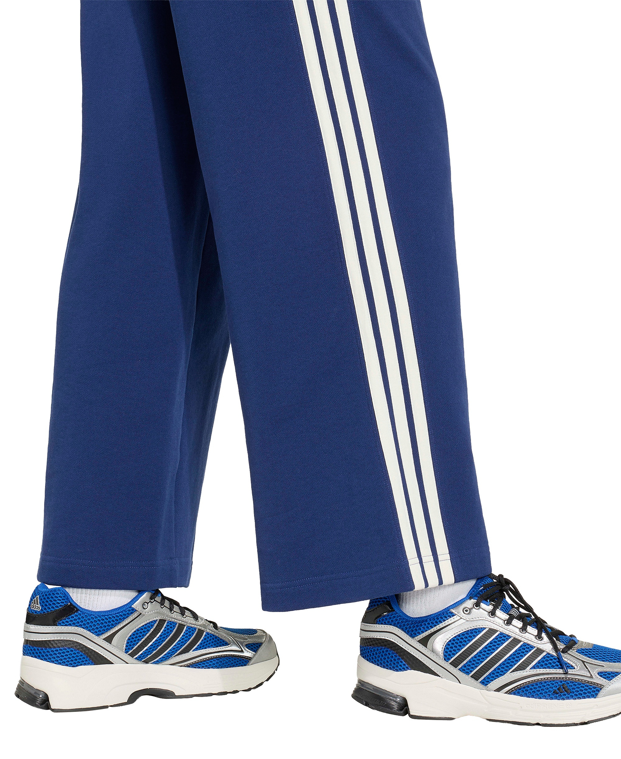 adidas Women's 3-Stripes Wide Pants - Dark Blue/Off White